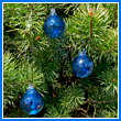 Cobalt Blue Crystal Glass Two Inch Ornament Ball (set of 3) - Wholesale