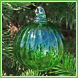 Lime Green Crystal Glass Optic Three Inch Ornament Ball - Wholesale