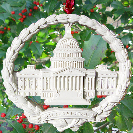 Purchase your 1998 Marble Capitol Wreath Ornament online at achristmasornament.com - 
Have a Merry Christmas and Happy Holidays
