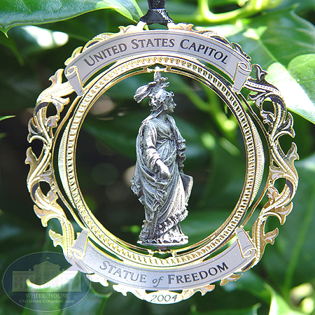 Purchase your 2004 Capitol Statue of Freedom Ornament online at achristmasornament.com - 
Have a Merry Christmas and Happy Holidays