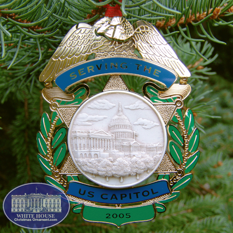 Purchase your Official 2005 Capitol Police Force Holiday Ornament online at achristmasornament.com - 
Have a Merry Christmas and Happy Holidays