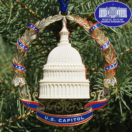 2007 U.S. Capitol Marble Dome & Wreath Ornament