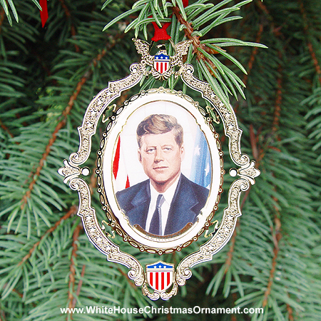 Purchase your 2004 American President Collection John F. Kennedy Ornament online at whitehousechristmasornament.com - 
Have a Merry Christmas and Happy Holidays