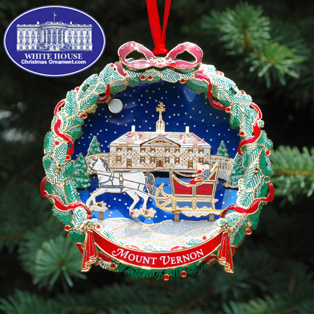 Purchase your 2006 Mount Vernon Sleighride Ornament online at achristmasornament.com - Have a Merry Christmas and Happy Holidays